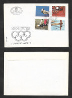 SD)1980 YUGOSLAVIA  FIRST DAY COVER, OLYMPIC GAMES- MOSCOW, FENCING, CYCLING, FIELD HOCKEY & ARCHERY, XF - Jugoslawien