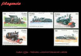 CUBA MINT. 1996-16 TRENES. LOCOMOTORAS DE VAPOR - Unused Stamps