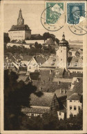 72432927 Weida Thueringen Blick Vom Tillyberg Auf Die Neustadt Rathaus Osterburg - Weida