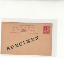 Barbados / George 5 Stationery / Specimen Overprints - Barbados (1966-...)