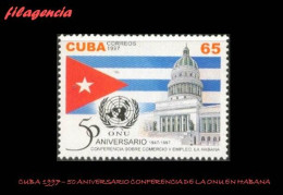 CUBA MINT. 1997-28 50 AÑOS DE LA CONFERENCIA DE NACIONES UNIDAS SOBRE COMERCIO & EMPLEO EN LA HABANA - Unused Stamps