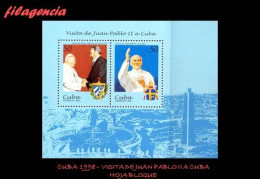 CUBA MINT. 1998-01 VISITA DE JUAN PABLO II A CUBA. HOJA BLOQUE - Ongebruikt