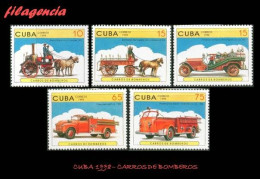 CUBA MINT. 1998-07 ANTIGUOS CARROS DE BOMBEROS - Neufs