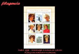 CUBA MINT. 1998-17 HOMENAJE A LADY DIANA. MINIPLIEGO - Unused Stamps