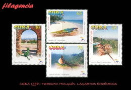 CUBA MINT. 1998-25 TURISMO. HOLGUÍN. LAGARTOS ENDÉMICOS. FAUNA - Ongebruikt