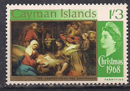 Cayman Islands 1968 QE2 1/3 Christmas MNH SG 220 ( K1348 ) - Kaimaninseln