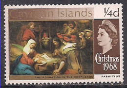 Cayman Islands 1968 QE2 1/4d Christmas MH SG 215 ( K1380 ) - Kaimaninseln