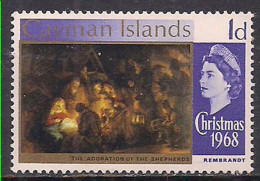 Cayman Islands 1968 QE2 1d Christmas MLH SG 217 ( L298 ) - Kaimaninseln