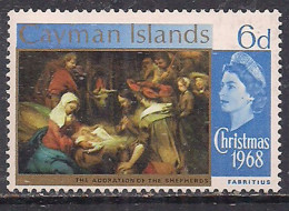 Cayman Islands 1968 QE2 6d Christmas MLH SG 218 ( L237 ) - Kaimaninseln
