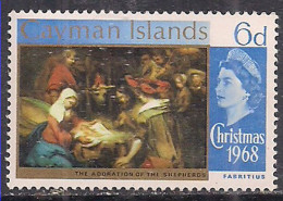 Cayman Islands 1968 QE2 6d Christmas MNH SG 218 ( L157 ) - Kaimaninseln