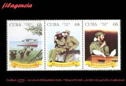 CUBA MINT. 1999-01 40 ANIVERSARIO DEL TRIUNFO DE LA REVOLUCIÓN CUBANA. SET-TENANT - Ongebruikt