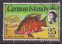 Cayman Islands 1974 QE2 25c Hogfish Used  SG 356 ( M1063 ) - Kaimaninseln