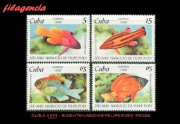 CUBA MINT. 1999-15 BICENTENARIO DEL NATURALISTA CUBANO FELIPE POEY. PECES - Nuevos