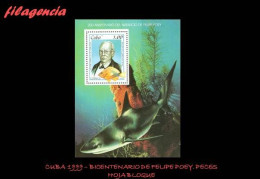 CUBA MINT. 1999-15 BICENTENARIO DEL NATURALISTA CUBANO FELIPE POEY. PECES. HOJA BLOQUE - Neufs