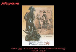 CUBA MINT. 1999-16 EXPOSICIÓN FILATÉLICA PHILEXFRANCE 99. NAPOLEÓN BONAPARTE. HOJA BLOQUE - Ungebraucht