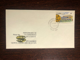 CUBA FDC COVER 1977 YEAR WHO HOSPITAL HEALTH MEDICINE STAMP - Brieven En Documenten