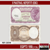 C2574# Egipto 1958. 5 Piastras. Emisión 1958-1971 (MBC) P-176c.1 - Egipto