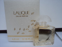 LALIQUE " LALIQUE " MINI EDP 4,5 ML   LIRE & VOIR !! - Miniatures Femmes (avec Boite)