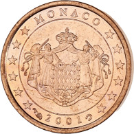 Monaco, Rainier III, Euro Cent, 2001, Paris, SPL, Cuivre Plaqué Acier - Mónaco