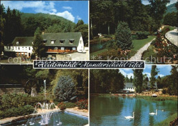 72425212 Manderscheid Eifel Hotel Restaurant Cafe Heidsmuehle Schwanenteich Park - Manderscheid