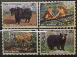 UN New York 2004 Wildlebende Säugetiere Mi 946/49** - Unused Stamps