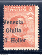 Venezia Giulia - Michetti 20 Heller "0 Heller" In Soprastampa - Ortsausgaben/Autonome A.