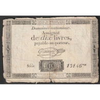 ASSIGNAT DE 10 LIVRES - 24/10/1792 - DOMAINES NATIONAUX - SERIE 13146 - TB - Assegnati