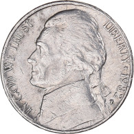 Monnaie, États-Unis, Jefferson Nickel, 5 Cents, 1982, U.S. Mint, Philadelphie - 1938-…: Jefferson