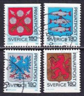 1985. Sweden. Provincial Arms. Used. Mi. Nr. 1330-33 - Usados