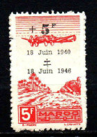 Maroc - 1946  - Appel Du Général De Gaulle  - PA N° 58 - Neufs ** - MNH - Poste Aérienne