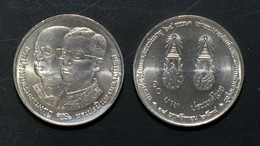 Thailand Coin 10 Baht 1992 64th King Birthday Y273 - Thailand