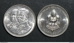 Thailand Coin 10 Baht 1991 80th Anniver Thai Boy Scouts Y241 UNC - Thaïlande