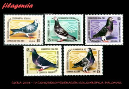 CUBA MINT. 2001-25 IV CONGRESO FEDERACIÓN COLOMBÓFILA DE CUBA. PALOMAS - Nuevos