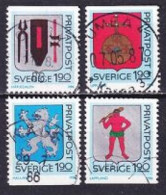 1986. Sweden. Provincial Arms. Used. Mi. Nr. 1386-89 - Used Stamps