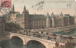 FRANCE - Paris - Vue Sur Le Pont Au Change Et Le Palais De Justice - Colorisé - Animé -  Carte Postale Ancienne - Autres Monuments, édifices