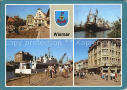 72414934 Wismar Mecklenburg Kraemerstrasse Loewenapotheke Frachter Holzkai Weiss - Wismar