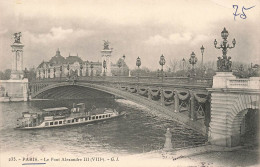 FRANCE - Paris - Vue Générale Du Pont Alexandre III - G.I - Carte Postale Ancienne - Andere Monumenten, Gebouwen