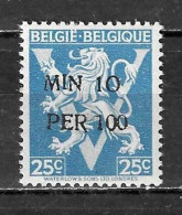 724qq**  Lion Héraldique Surchargé -10% - Bonne Valeur - OOSTROOZEBEKE - MNH** - LOOK!!!! - 1946 -10%