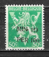 724ss**  Lion Héraldique Surchargé -10% - Bonne Valeur - OOSTROOZEBEKE - MNH** - LOOK!!!! - 1946 -10%