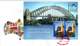 Australia 2007 Celebrating 75 Years Of The Sydney Harbour Bridge Souvenir Cover - FDC