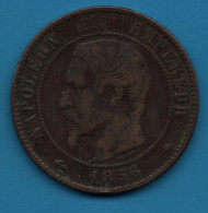 FRANCE 10 CENTIMES 1856 BB F# 133, Gad# 248, KM# 771 Napoléon III - 10 Centimes