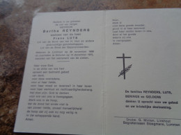 Doodsprentje/Bidprentje  Bertha REYNDERS   Linkhout 1898-1975 Schulen  (Wwe Frans LUTS) - Religion & Esotérisme