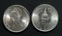 Thailand Coin 10 Baht 1982 50th Birthday Queen Sirikit Y154 - Tailandia