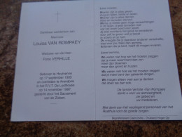 Doodsprentje/Bidprentje   Louisa VAN ROMPAEY   Houtvenne 1905-1997 Arendonk  (Wwe Fons VERHILLE) - Religion & Esotérisme