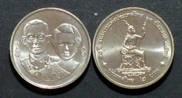 Thailand Coin 2 Baht 1992 50th Year Of National Bank Y277 - Tailandia