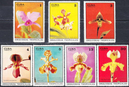 CUBA 1971, FLOWERS, TROPICAL ORCHIDS, COMPLETE MNH SERIES With GOOD QUALITY, *** - Ungebraucht