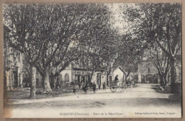 CPA 84 - SORGUES - Place De La République - TB PLAN CENTRE VILLAGE TB ANIMATION FONTAINE ATTELAGE ANE - Sorgues