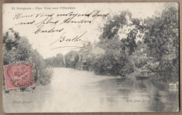 CPA 84 - SORGUES - Une Vue Sur L'Ouvèze - TB PLAN Cours D'eau Vue MOULIN Avec Roue à Droite INDUSTRIE Jolie Oblitération - Sorgues