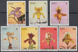 CUBA 1972, FLOWERS, TROPICAL ORCHIDS, COMPLETE MNH SERIES With GOOD QUALITY, *** - Neufs