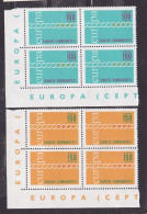 1971 Turchia Turkey Turquie EUROPA CEPT EUROPE 4 Serie Di 2 Valori In Quartina MNH** CATENA - CHAIN Block 4 - 1971